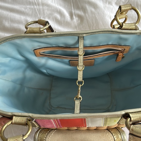 Coach basket weave colorful beach bag - Picture 6 of 6